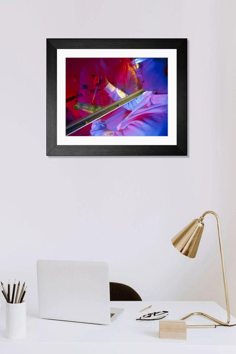 Shown hanging in a room: Modern 14"x12" (36x31cm)