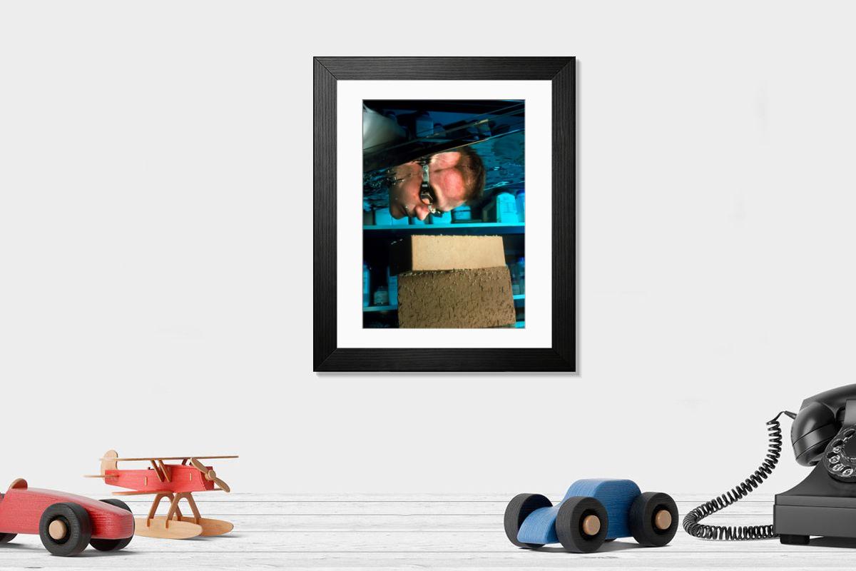 Shown hanging in a room: Modern 14"x12" (36x31cm)
