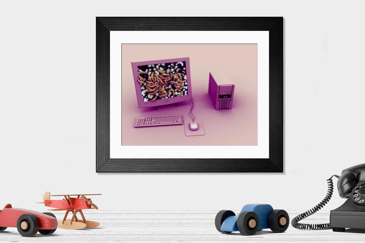 Shown hanging in a room: Modern 14"x12" (36x31cm)