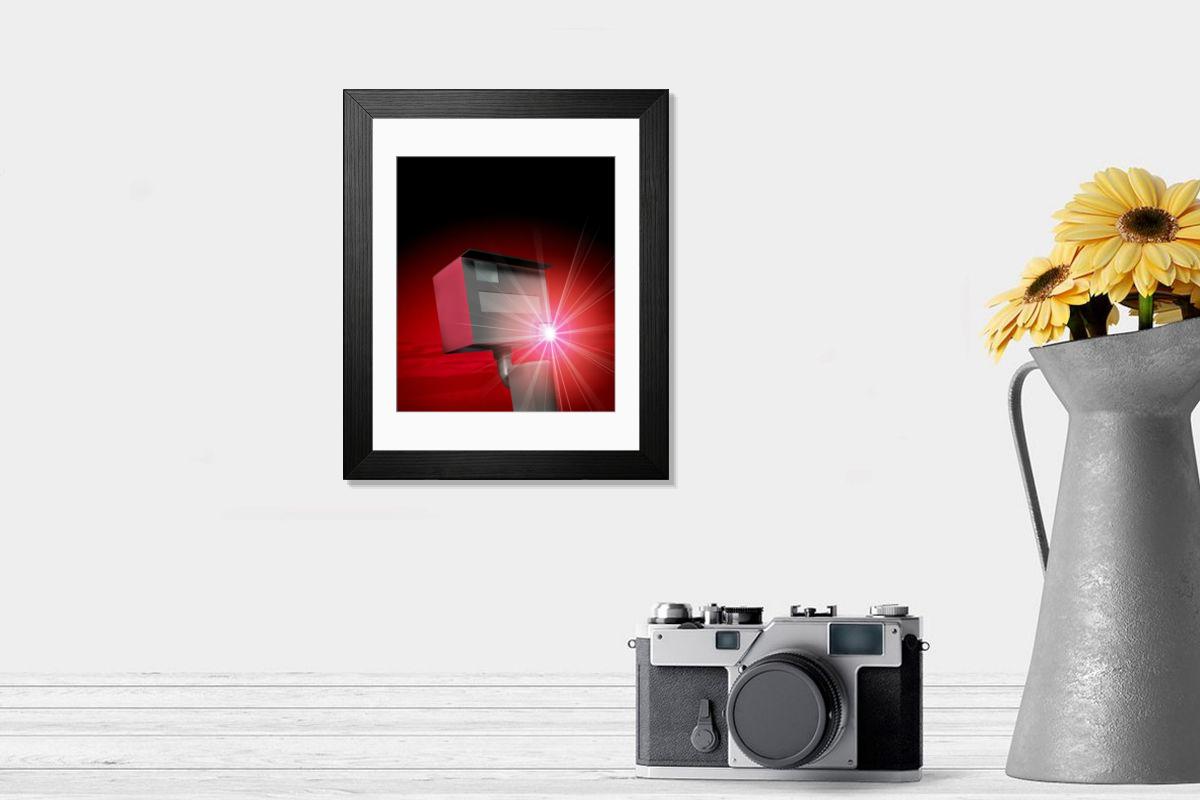 Shown hanging in a room: Modern 14"x12" (36x31cm)
