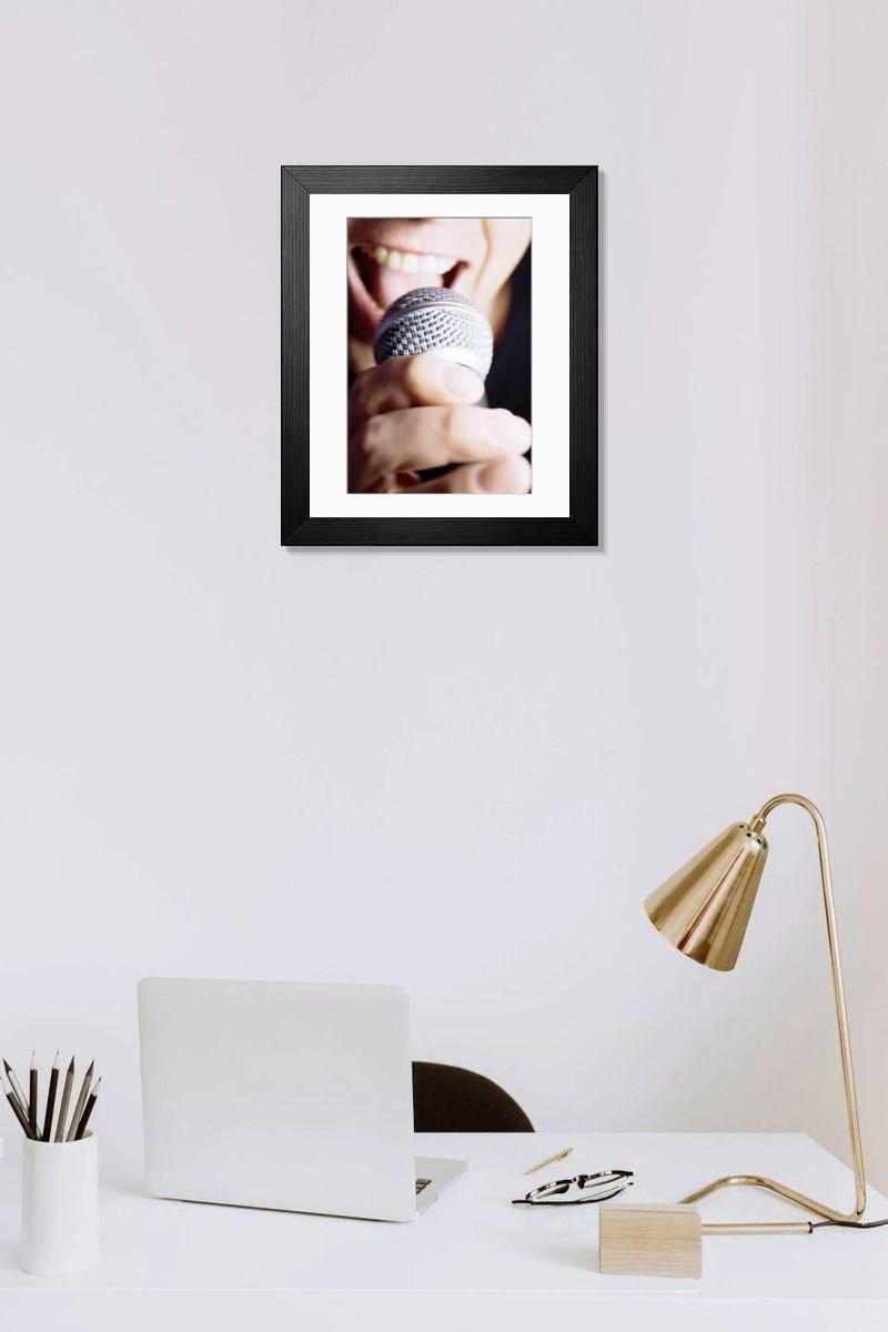 Shown hanging in a room: Modern 14"x12" (36x31cm)