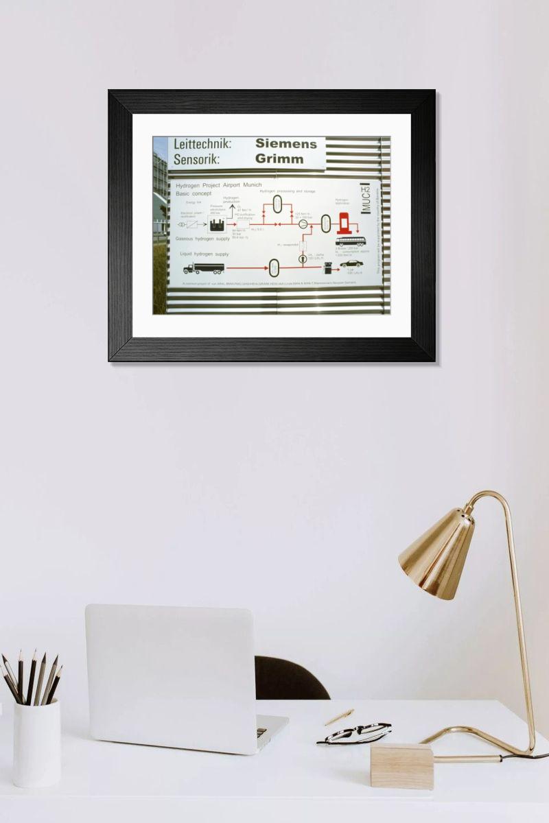 Shown hanging in a room: Modern 14"x12" (36x31cm)