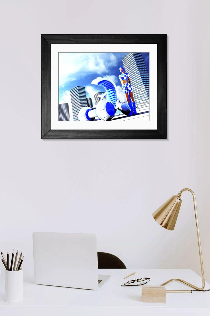 Shown hanging in a room: Modern 14"x12" (36x31cm)