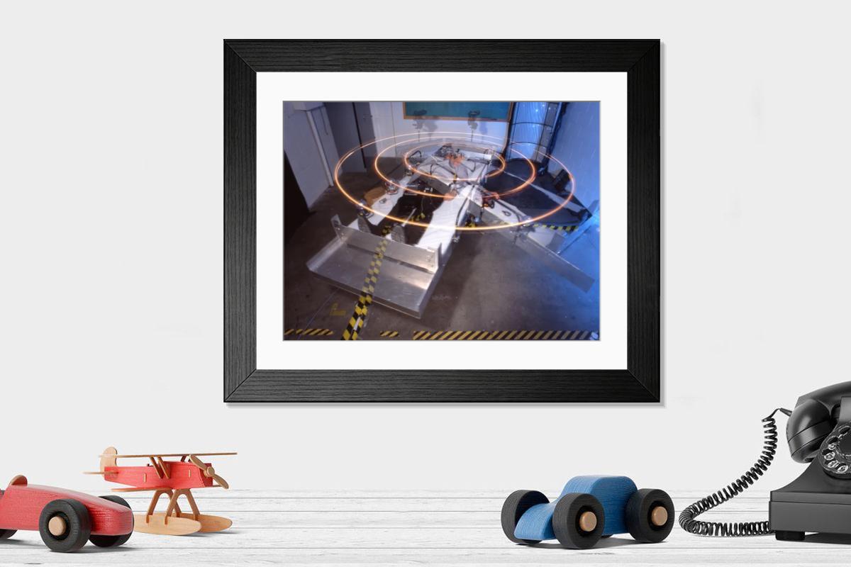 Shown hanging in a room: Modern 14"x12" (36x31cm)