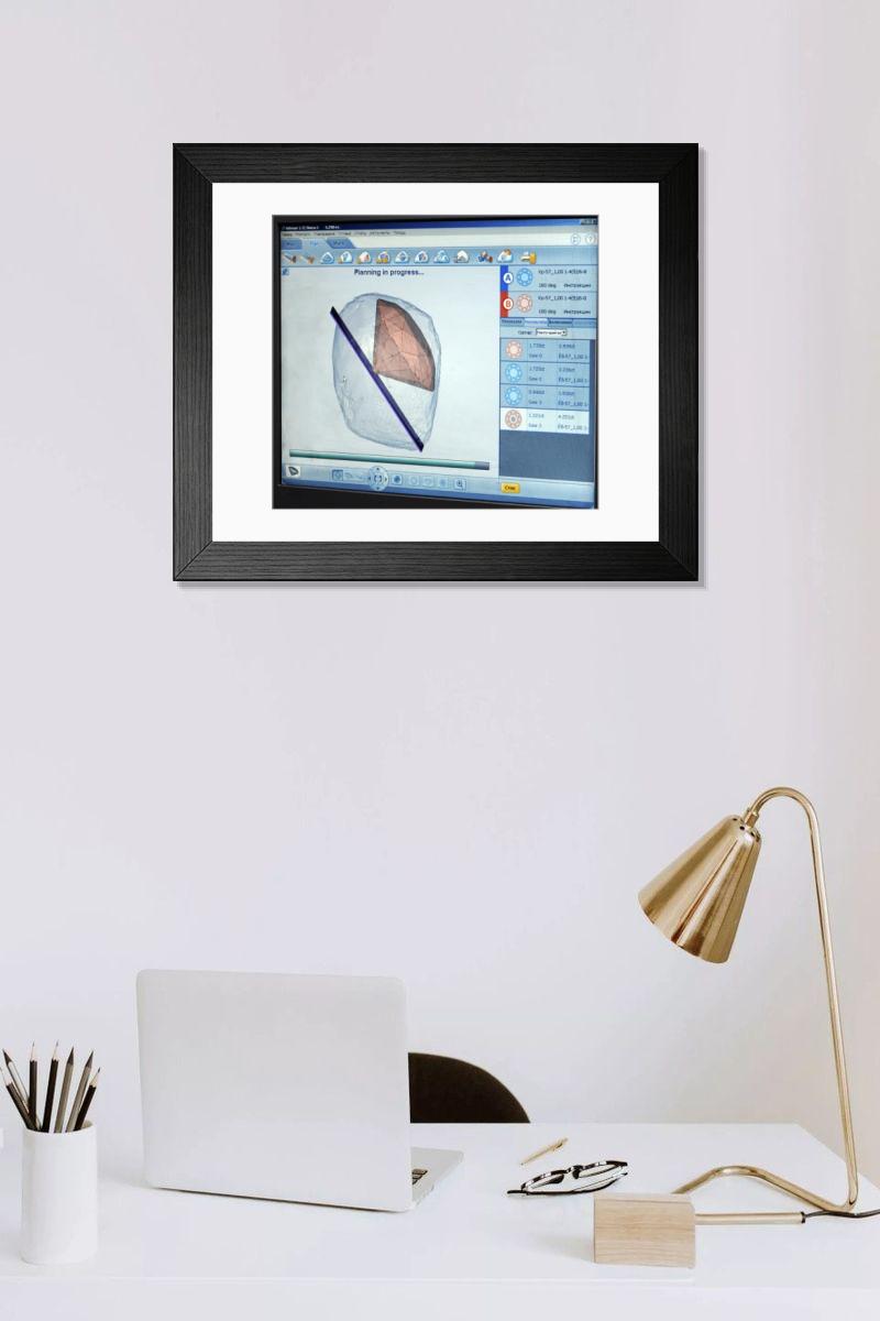 Shown hanging in a room: Modern 14"x12" (36x31cm)