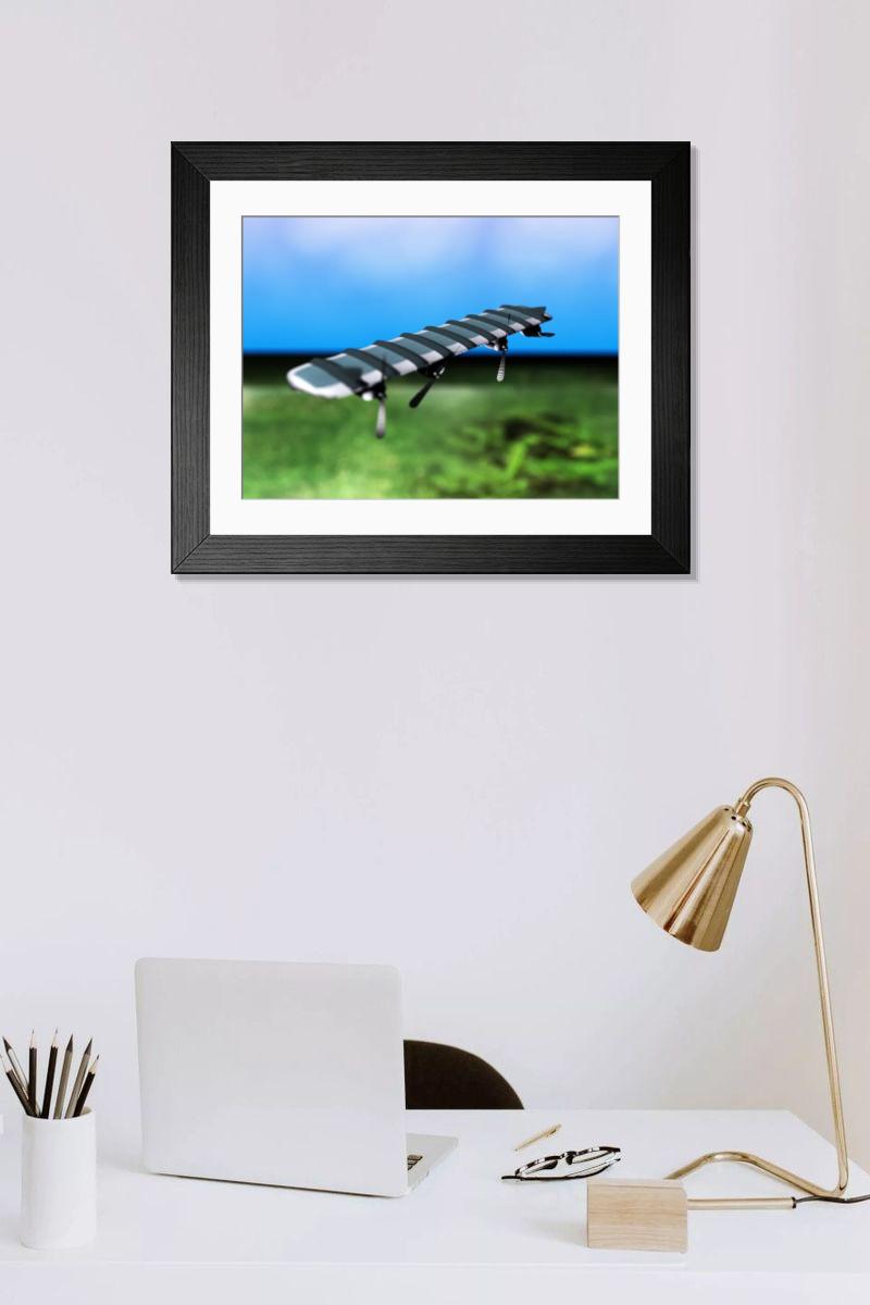 Shown hanging in a room: Modern 14"x12" (36x31cm)