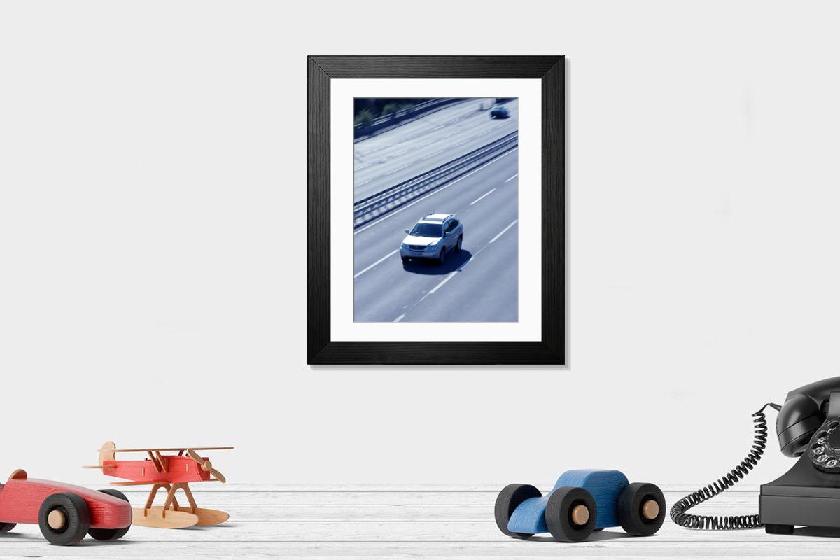 Shown hanging in a room: Modern 14"x12" (36x31cm)
