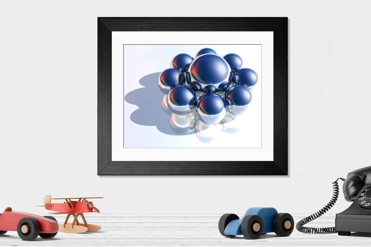 Shown hanging in a room: Modern 14"x12" (36x31cm)