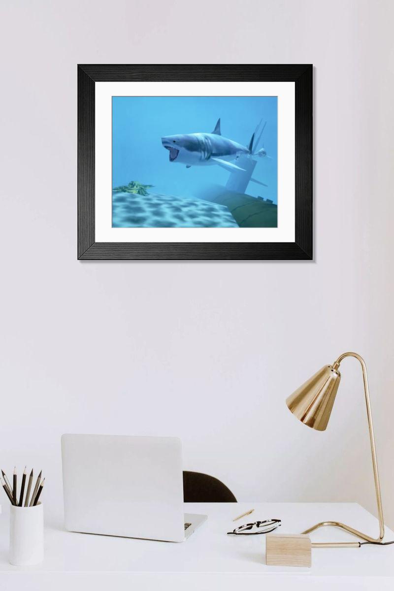 Shown hanging in a room: Modern 14"x12" (36x31cm)