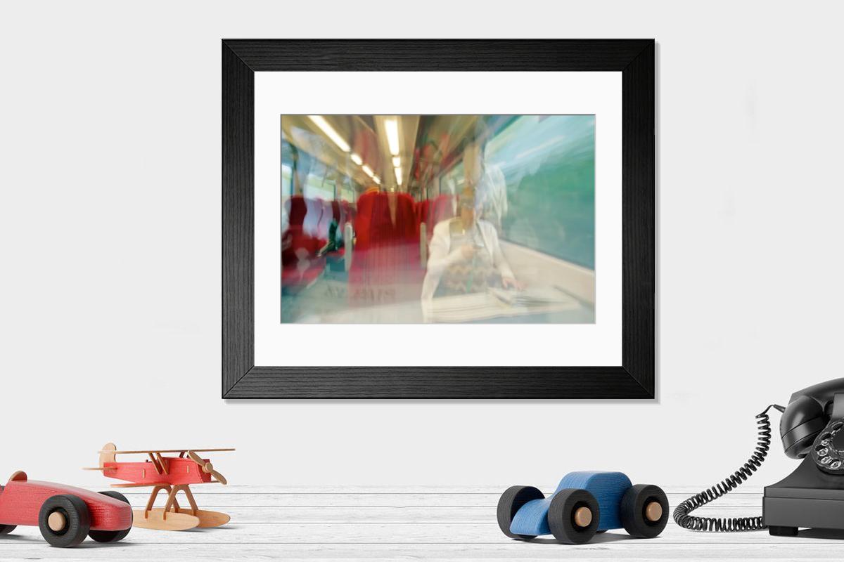 Shown hanging in a room: Modern 14"x12" (36x31cm)