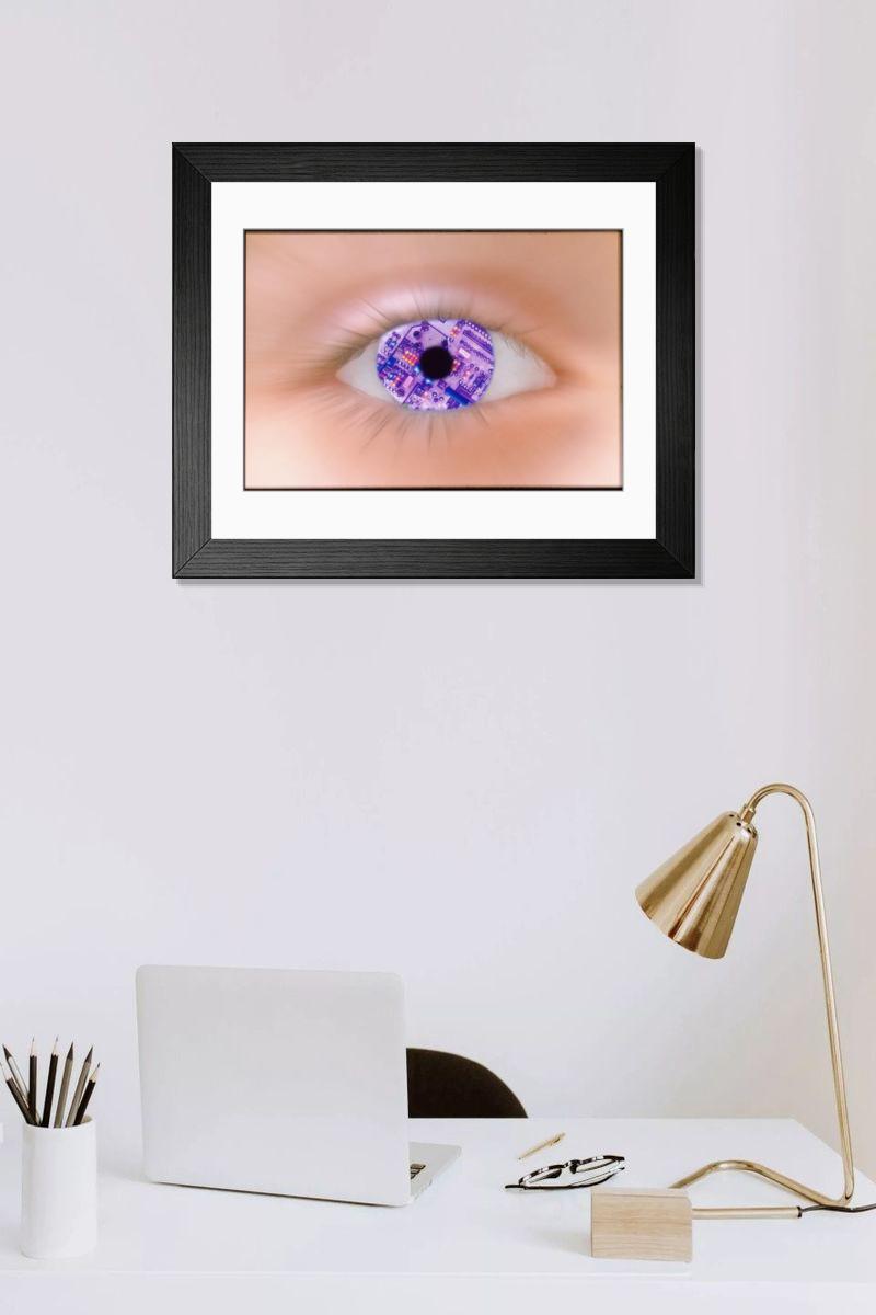 Shown hanging in a room: Modern 14"x12" (36x31cm)