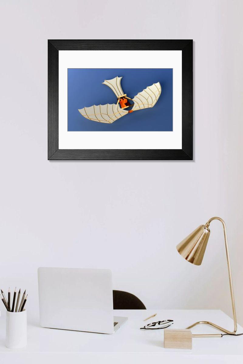 Shown hanging in a room: Modern 14"x12" (36x31cm)