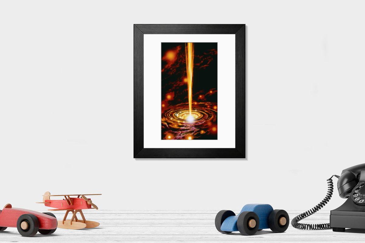 Shown hanging in a room: Modern 14"x12" (36x31cm)