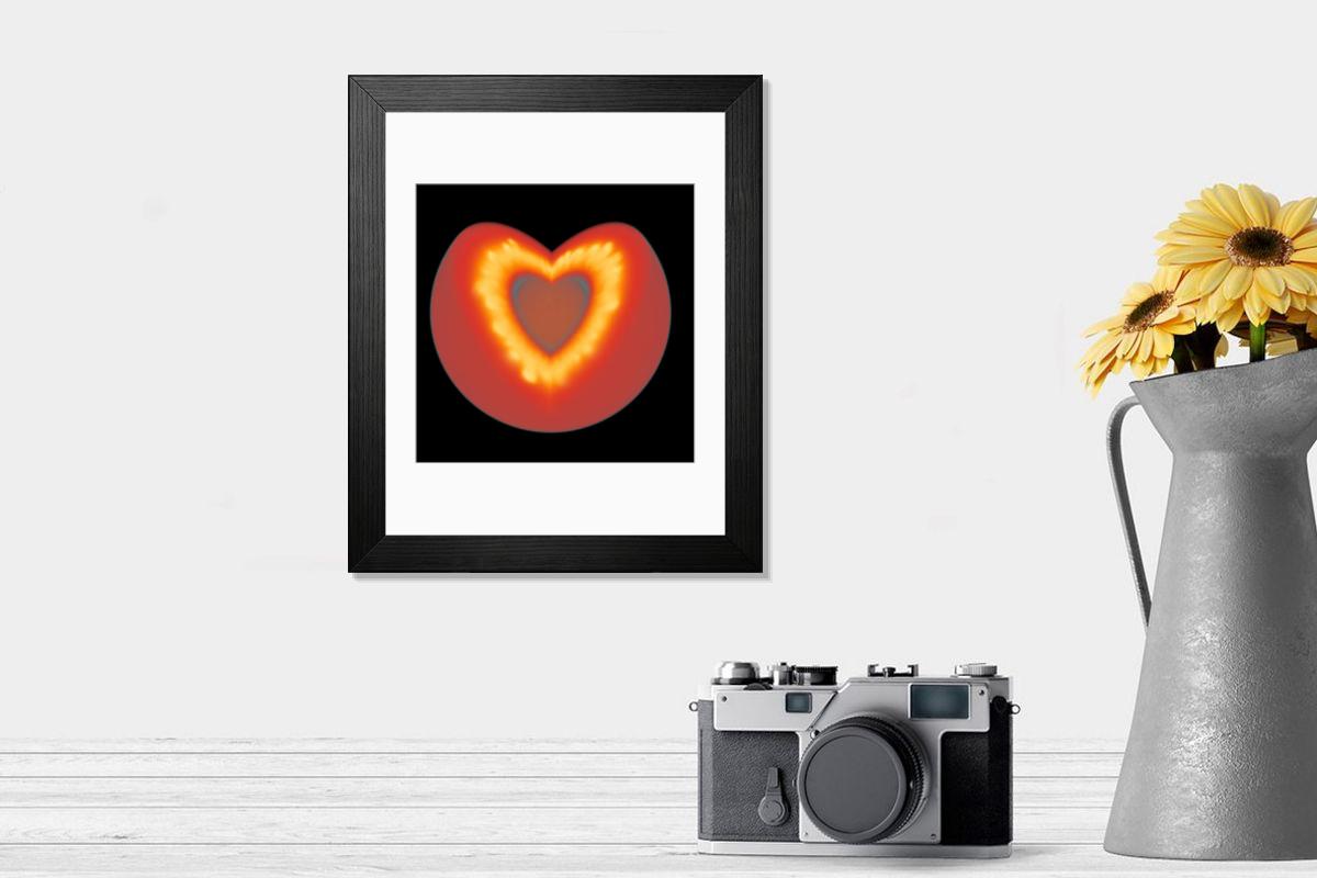 Shown hanging in a room: Modern 14"x12" (36x31cm)