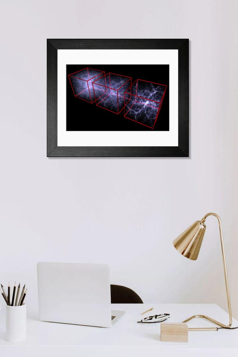 Shown hanging in a room: Modern 14"x12" (36x31cm)