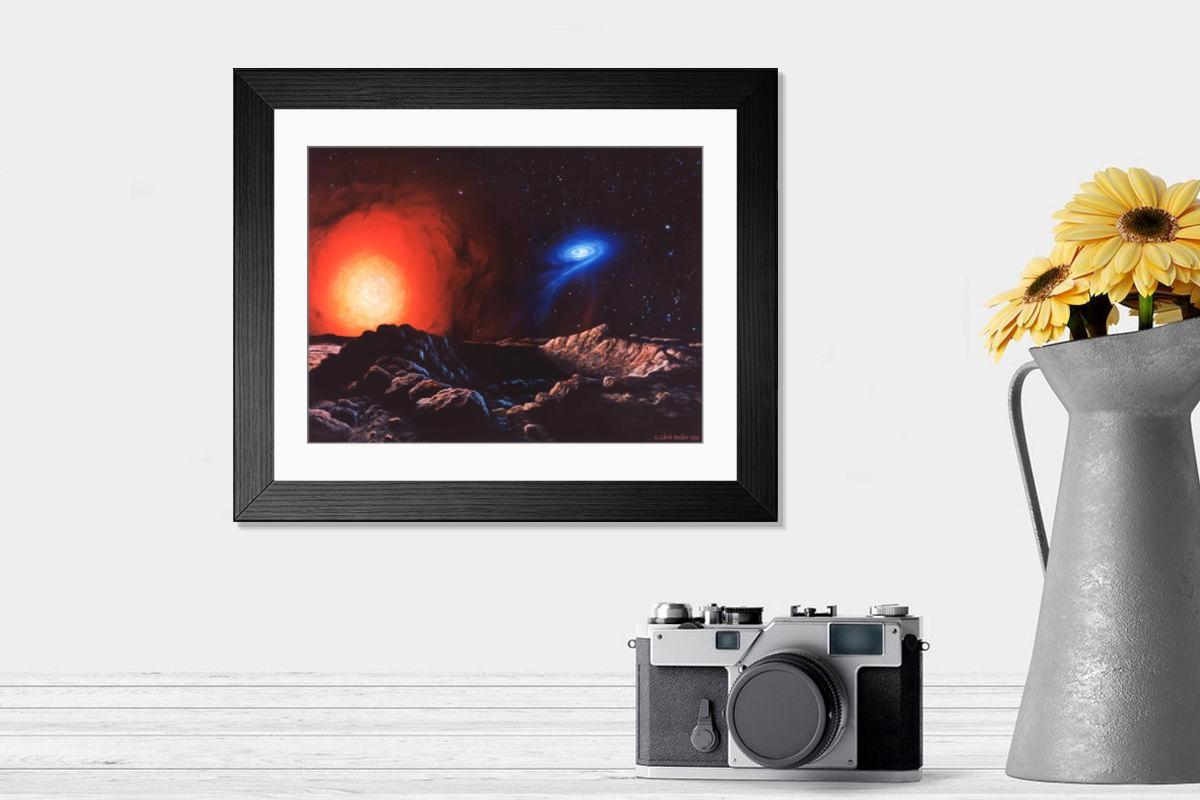 Shown hanging in a room: Modern 14"x12" (36x31cm)