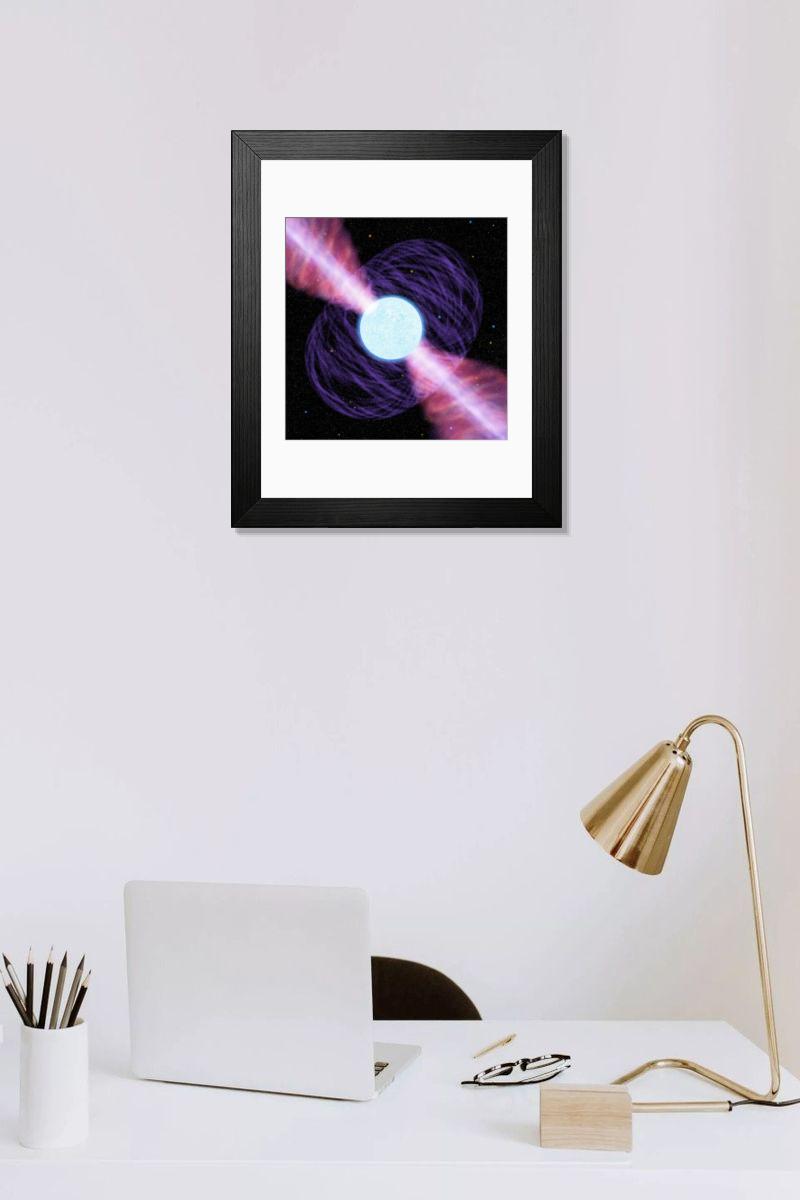 Shown hanging in a room: Modern 14"x12" (36x31cm)