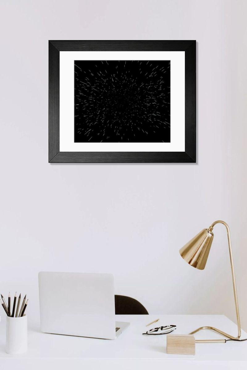 Shown hanging in a room: Modern 14"x12" (36x31cm)