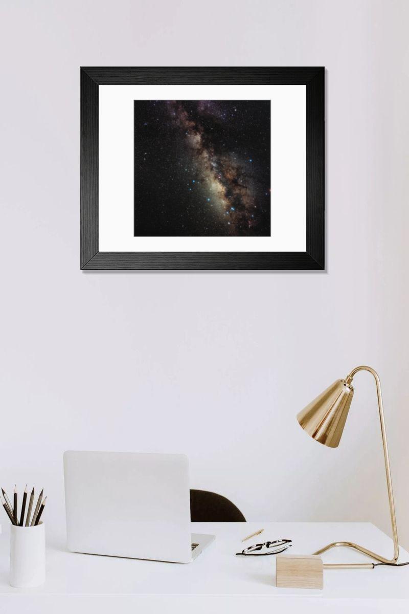 Shown hanging in a room: Modern 14"x12" (36x31cm)