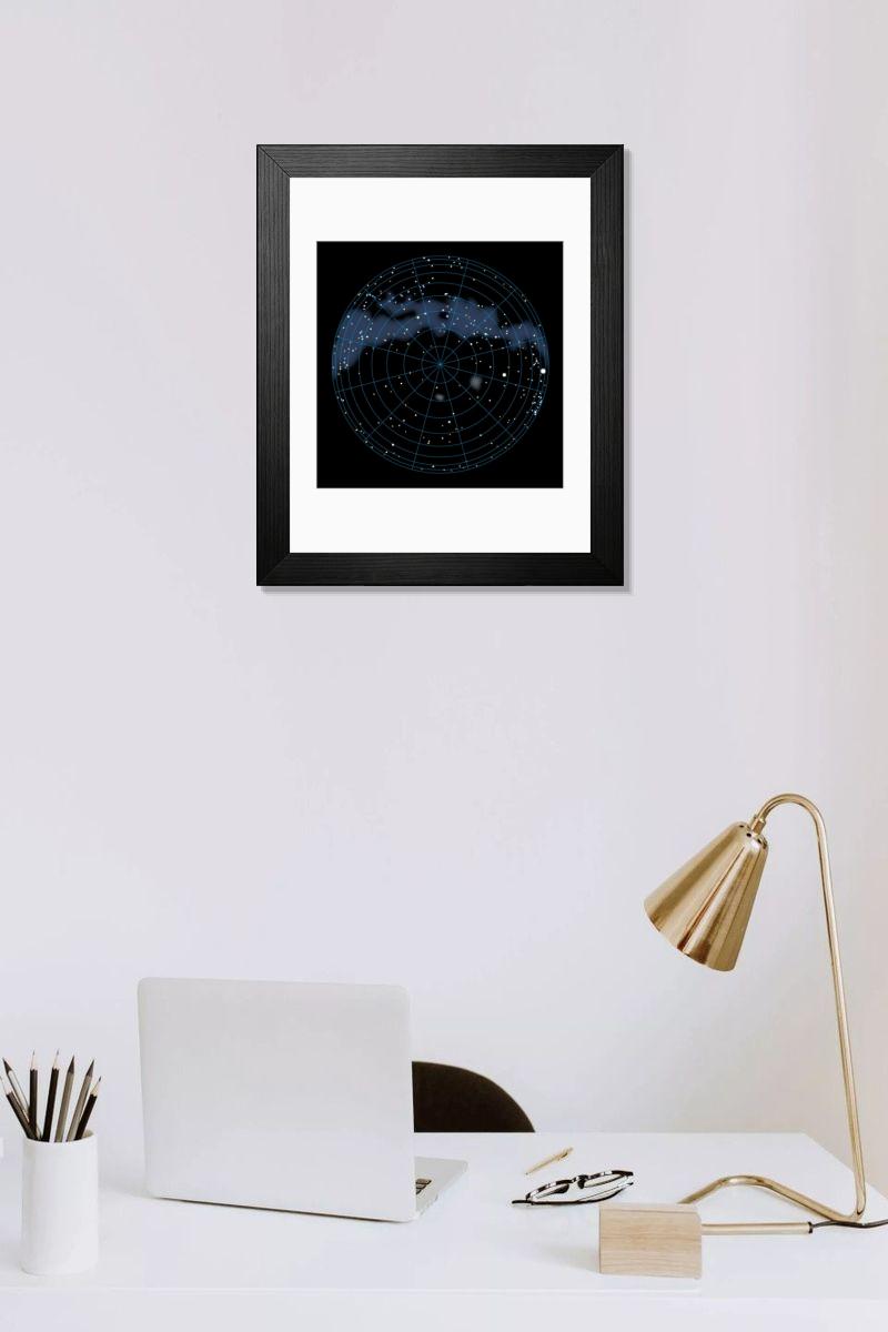 Shown hanging in a room: Modern 14"x12" (36x31cm)