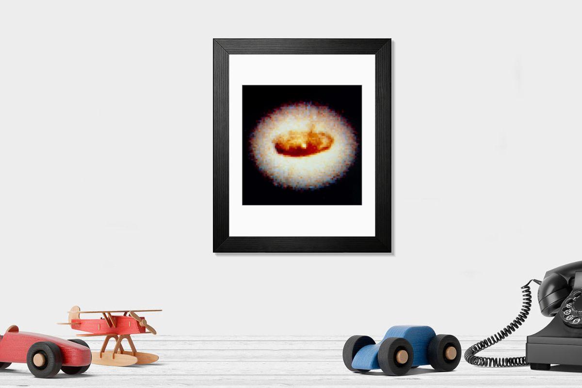 Shown hanging in a room: Modern 14"x12" (36x31cm)