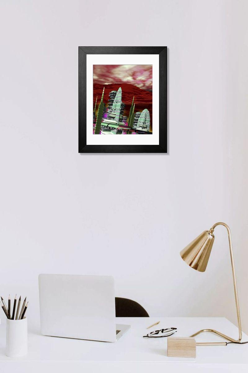 Shown hanging in a room: Modern 14"x12" (36x31cm)