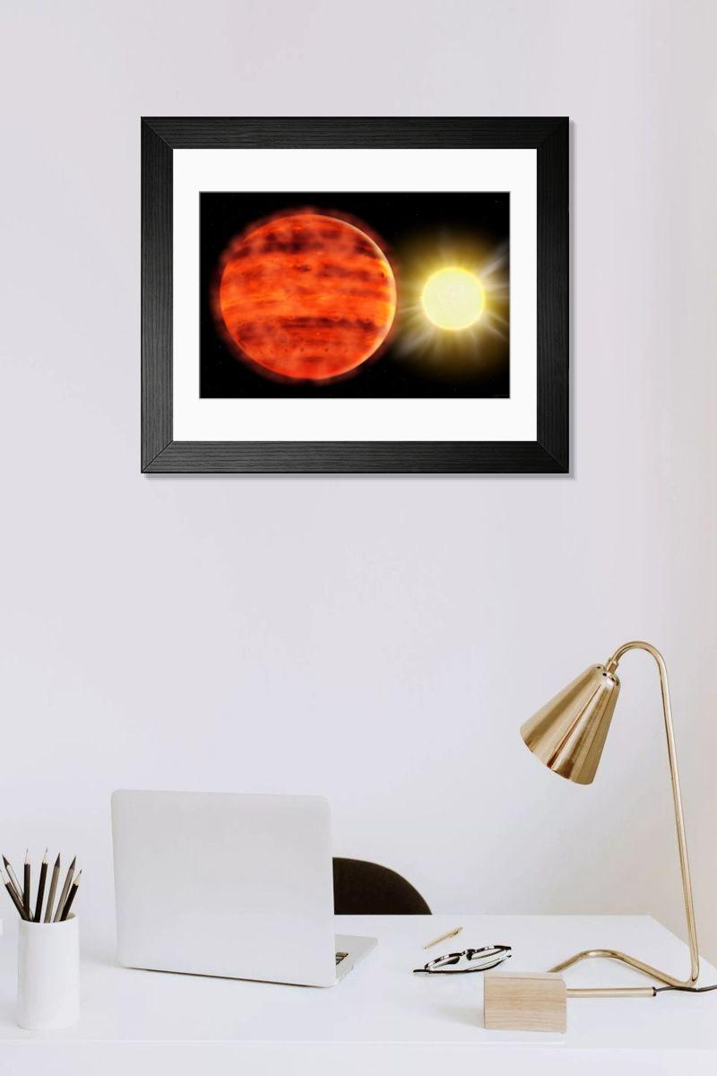 Shown hanging in a room: Modern 14"x12" (36x31cm)