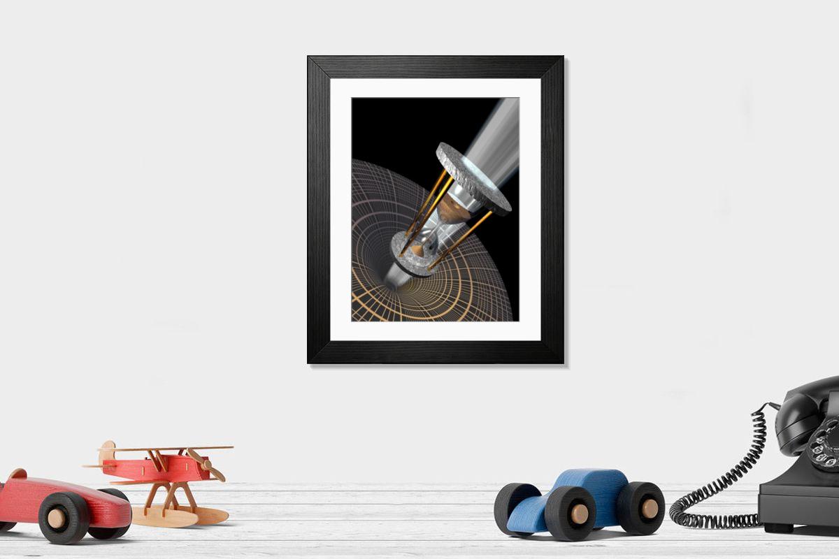 Shown hanging in a room: Modern 14"x12" (36x31cm)
