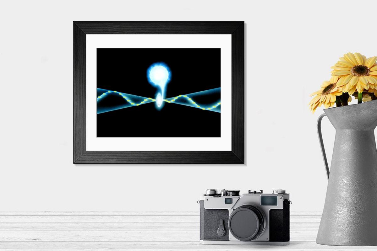Shown hanging in a room: Modern 14"x12" (36x31cm)