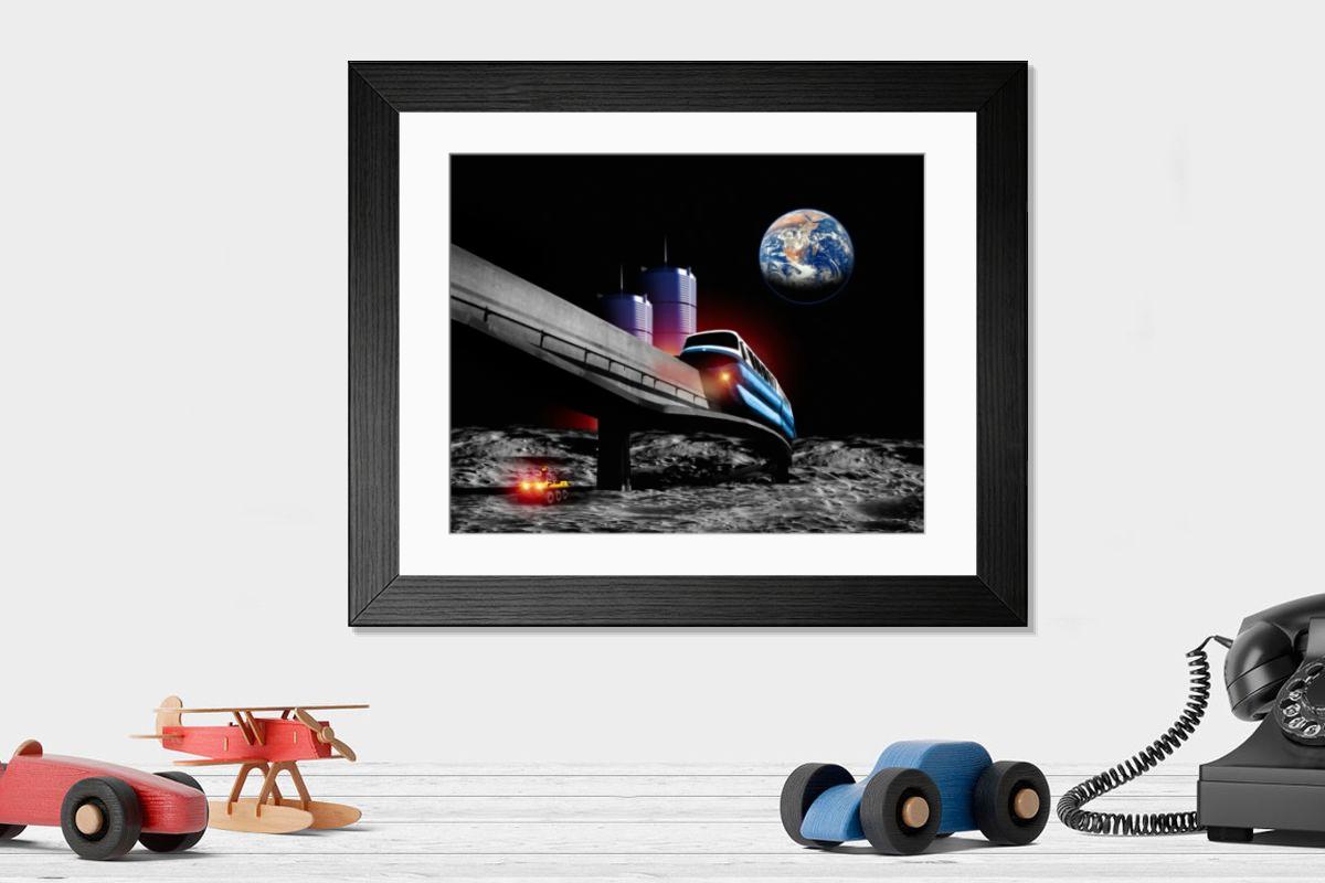 Shown hanging in a room: Modern 14"x12" (36x31cm)