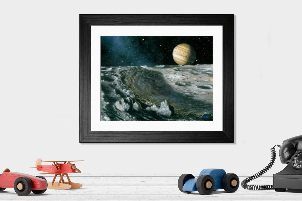 Shown hanging in a room: Modern 14"x12" (36x31cm)