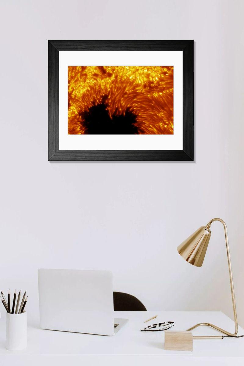 Shown hanging in a room: Modern 14"x12" (36x31cm)