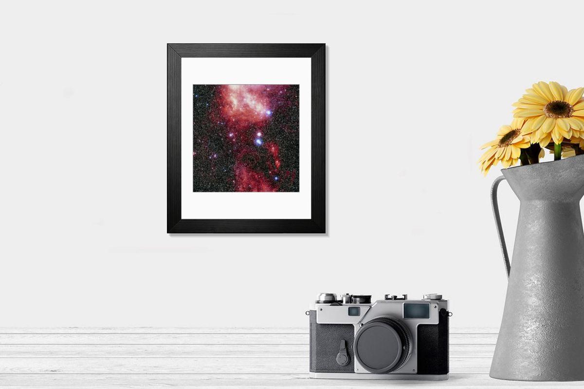 Shown hanging in a room: Modern 14"x12" (36x31cm)