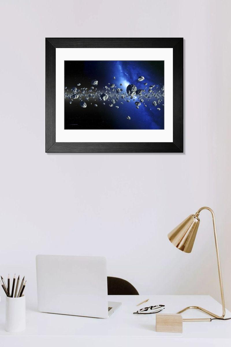 Shown hanging in a room: Modern 14"x12" (36x31cm)