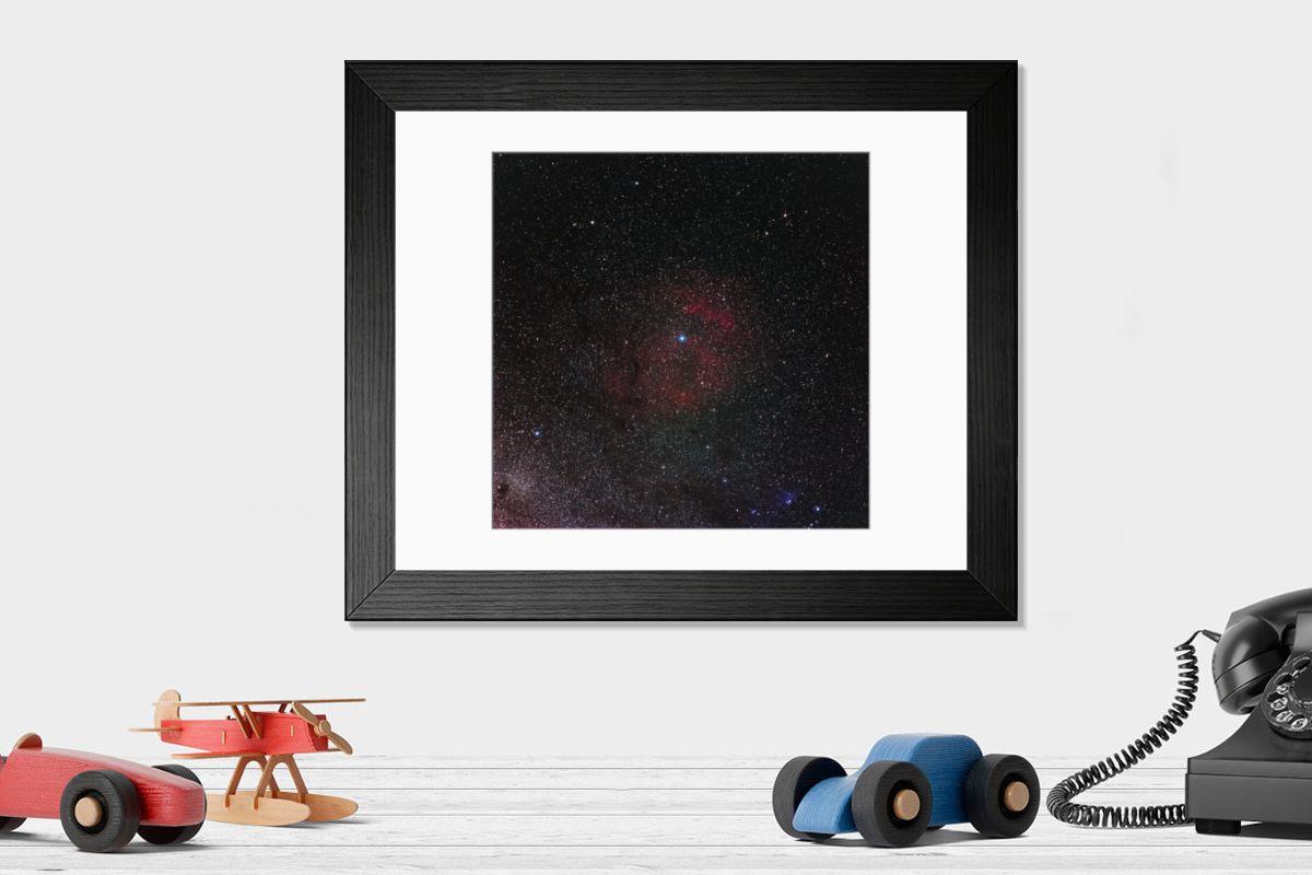 Shown hanging in a room: Modern 14"x12" (36x31cm)