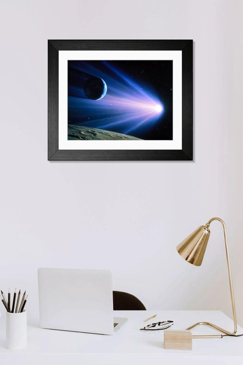 Shown hanging in a room: Modern 14"x12" (36x31cm)