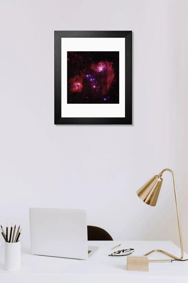 Shown hanging in a room: Modern 14"x12" (36x31cm)