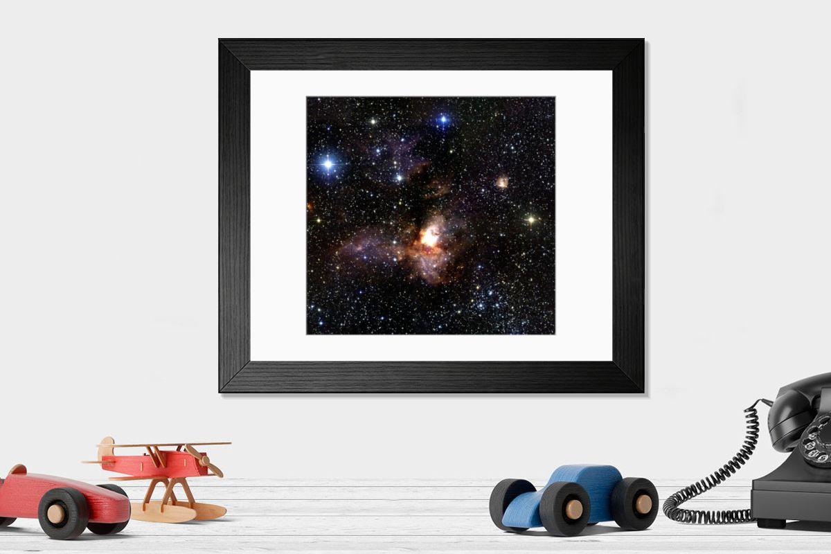 Shown hanging in a room: Modern 14"x12" (36x31cm)