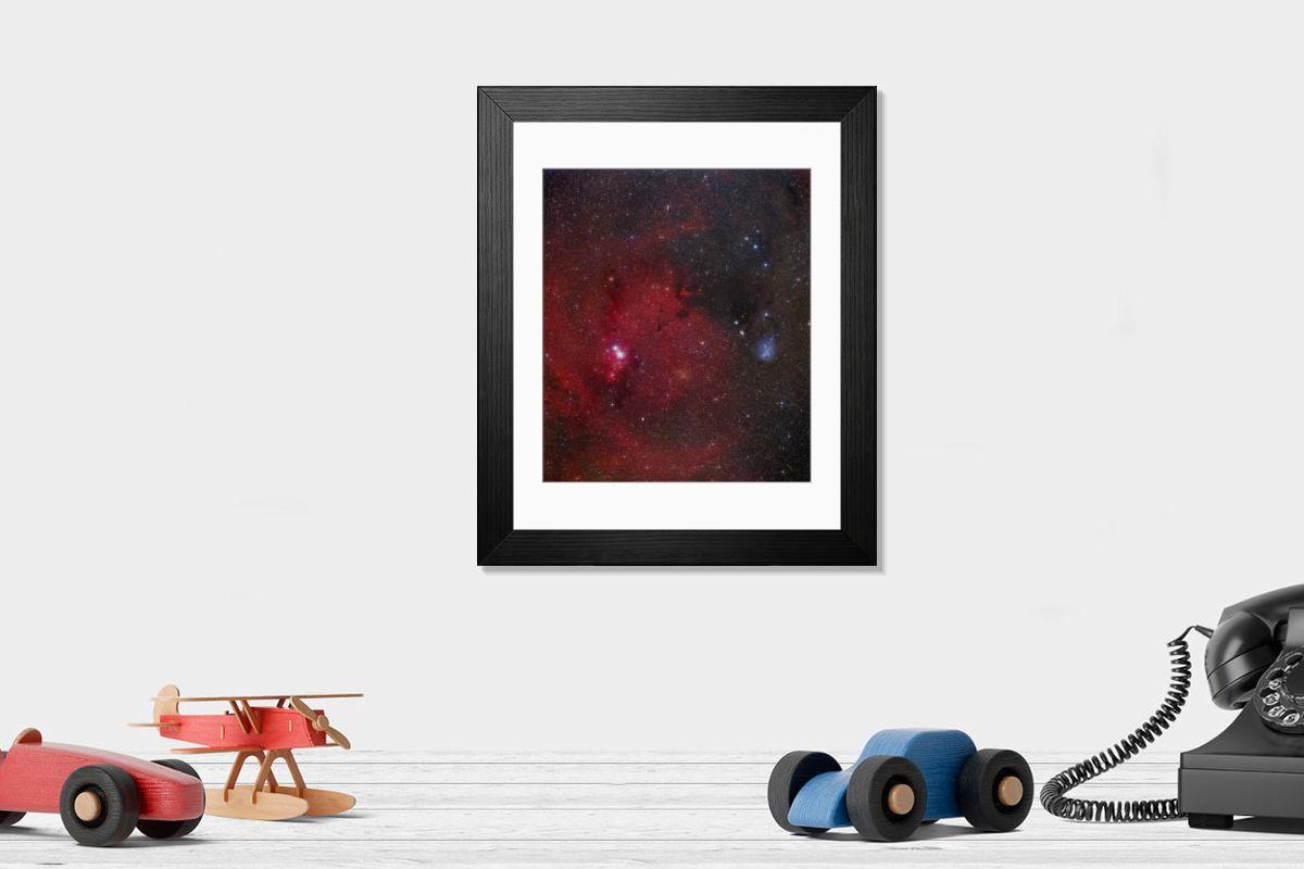 Shown hanging in a room: Modern 14"x12" (36x31cm)