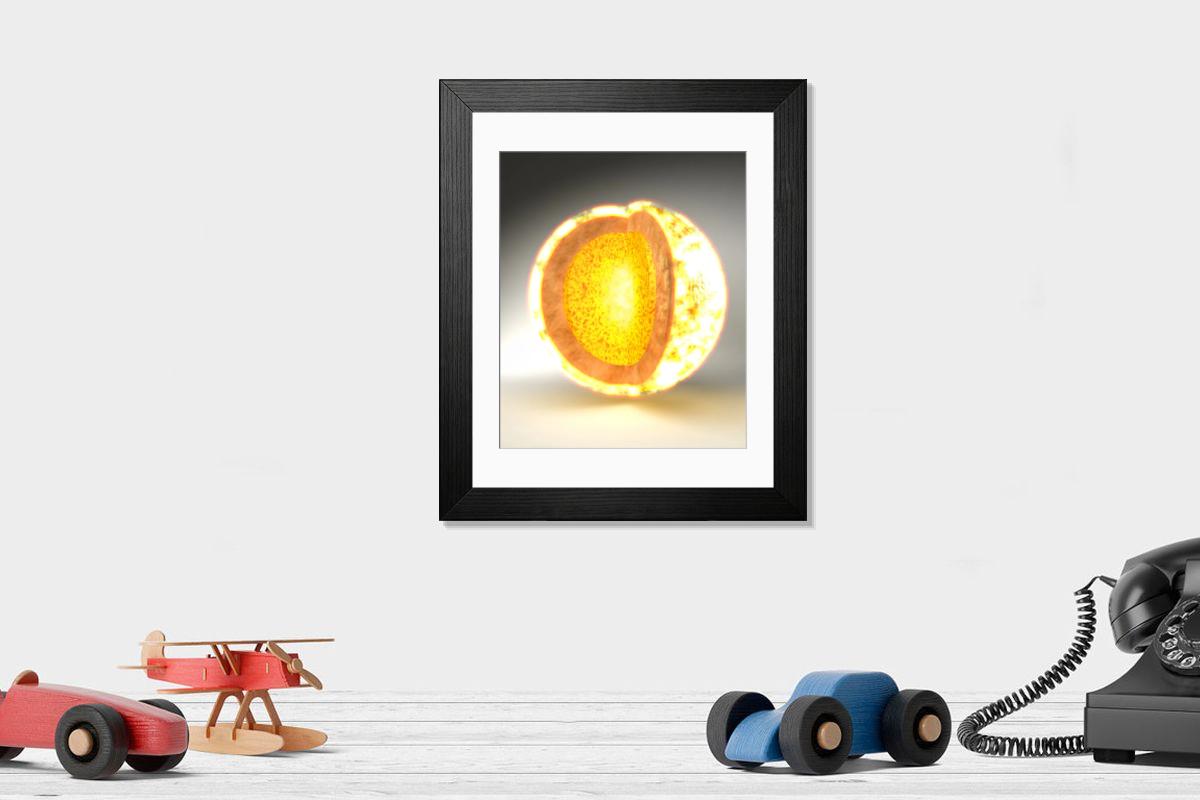 Shown hanging in a room: Modern 14"x12" (36x31cm)