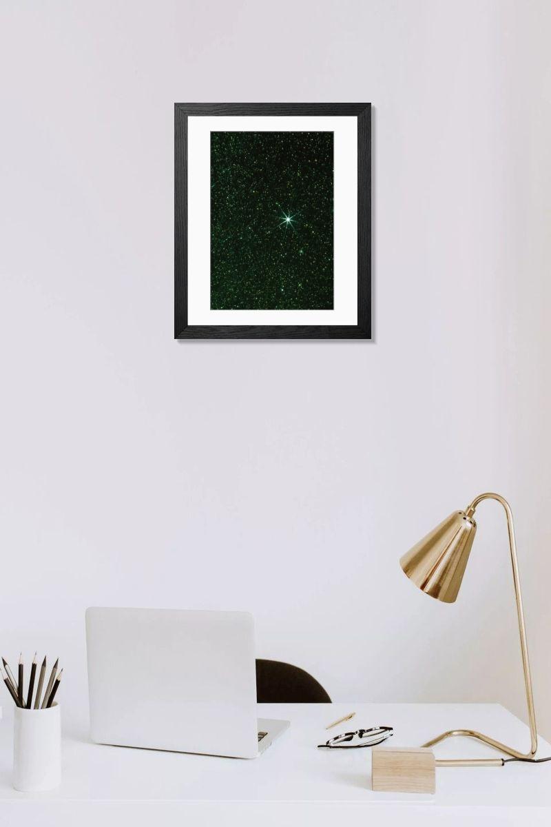 Shown hanging in a room: Modern 14"x12" (36x31cm)