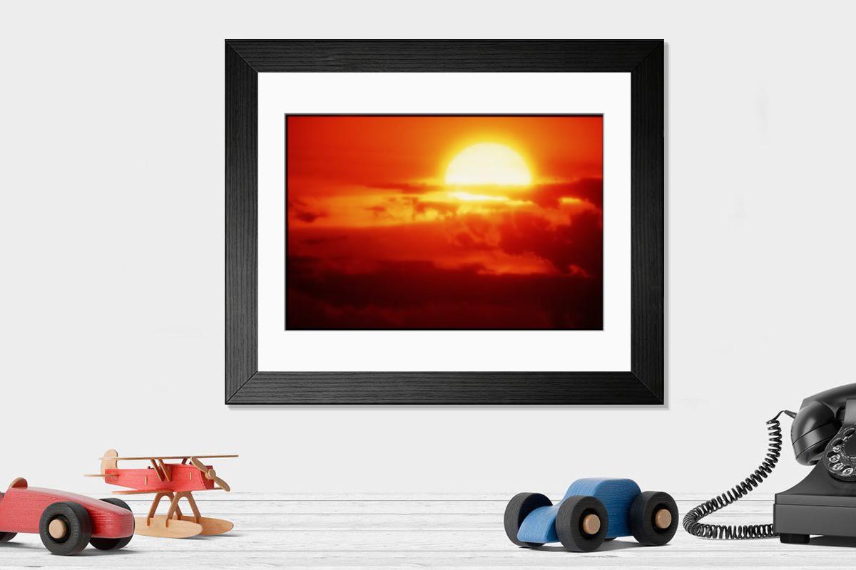 Shown hanging in a room: Modern 14"x12" (36x31cm)