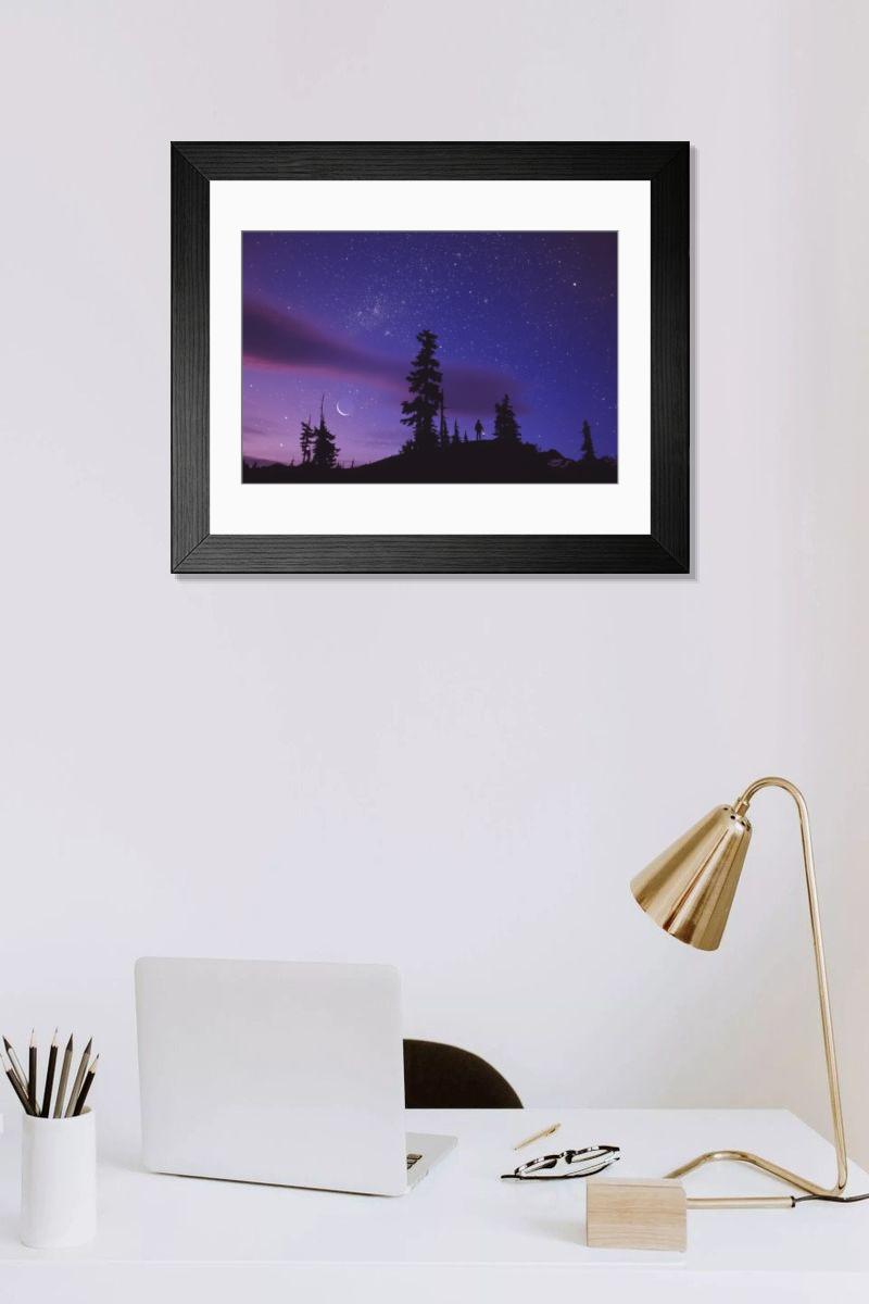 Shown hanging in a room: Modern 14"x12" (36x31cm)