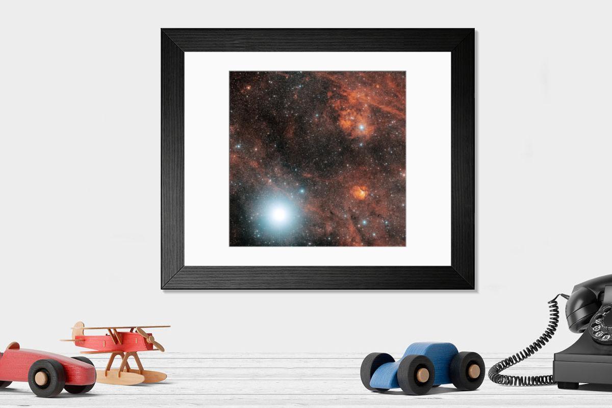 Shown hanging in a room: Modern 14"x12" (36x31cm)