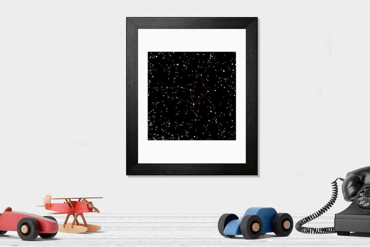 Shown hanging in a room: Modern 14"x12" (36x31cm)
