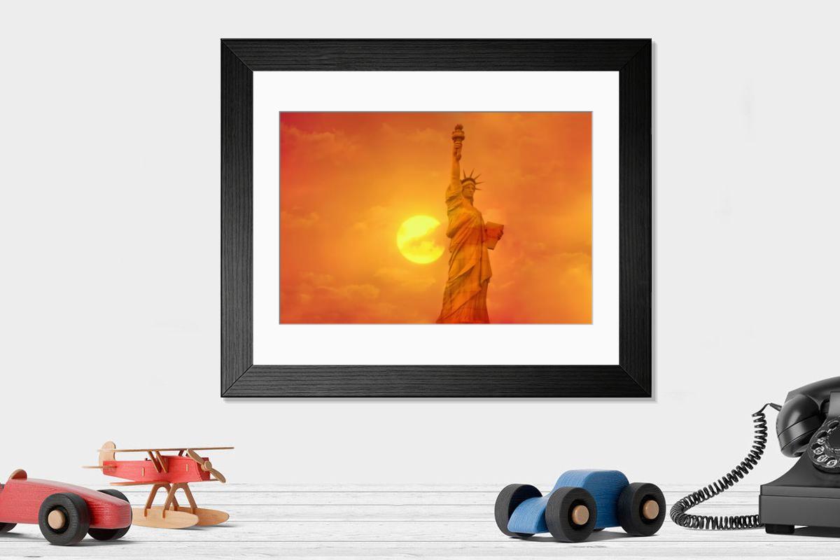 Shown hanging in a room: Modern 14"x12" (36x31cm)