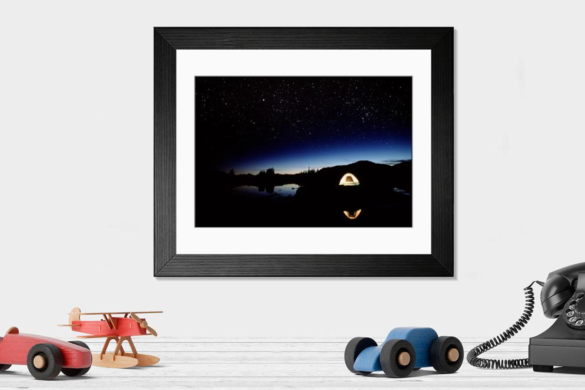 Shown hanging in a room: Modern 14"x12" (36x31cm)