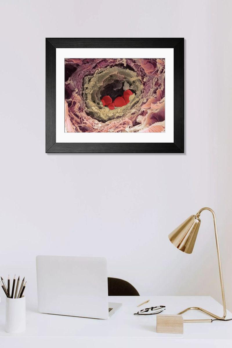 Shown hanging in a room: Modern 14"x12" (36x31cm)