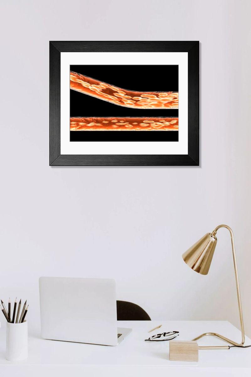 Shown hanging in a room: Modern 14"x12" (36x31cm)