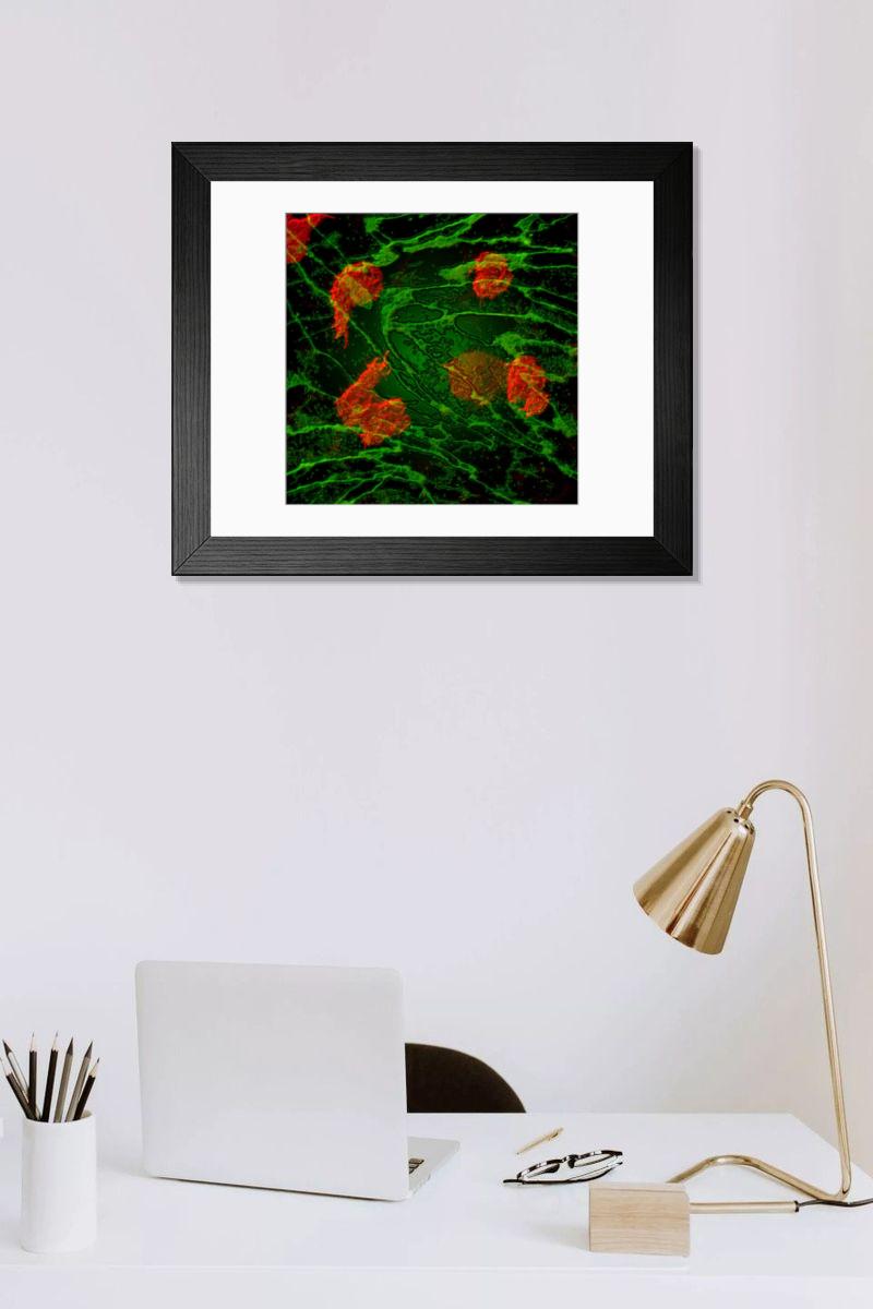 Shown hanging in a room: Modern 14"x12" (36x31cm)